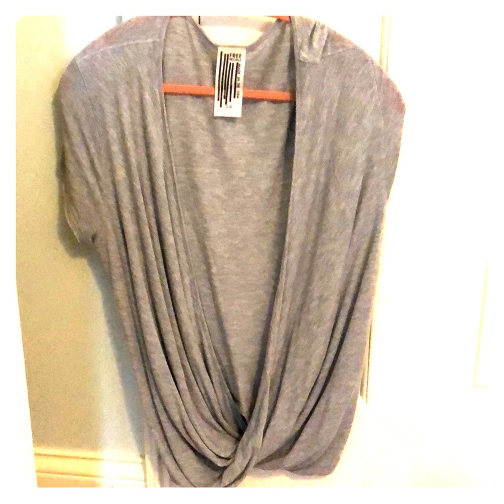 Large Free People Gray Cotton Shirt